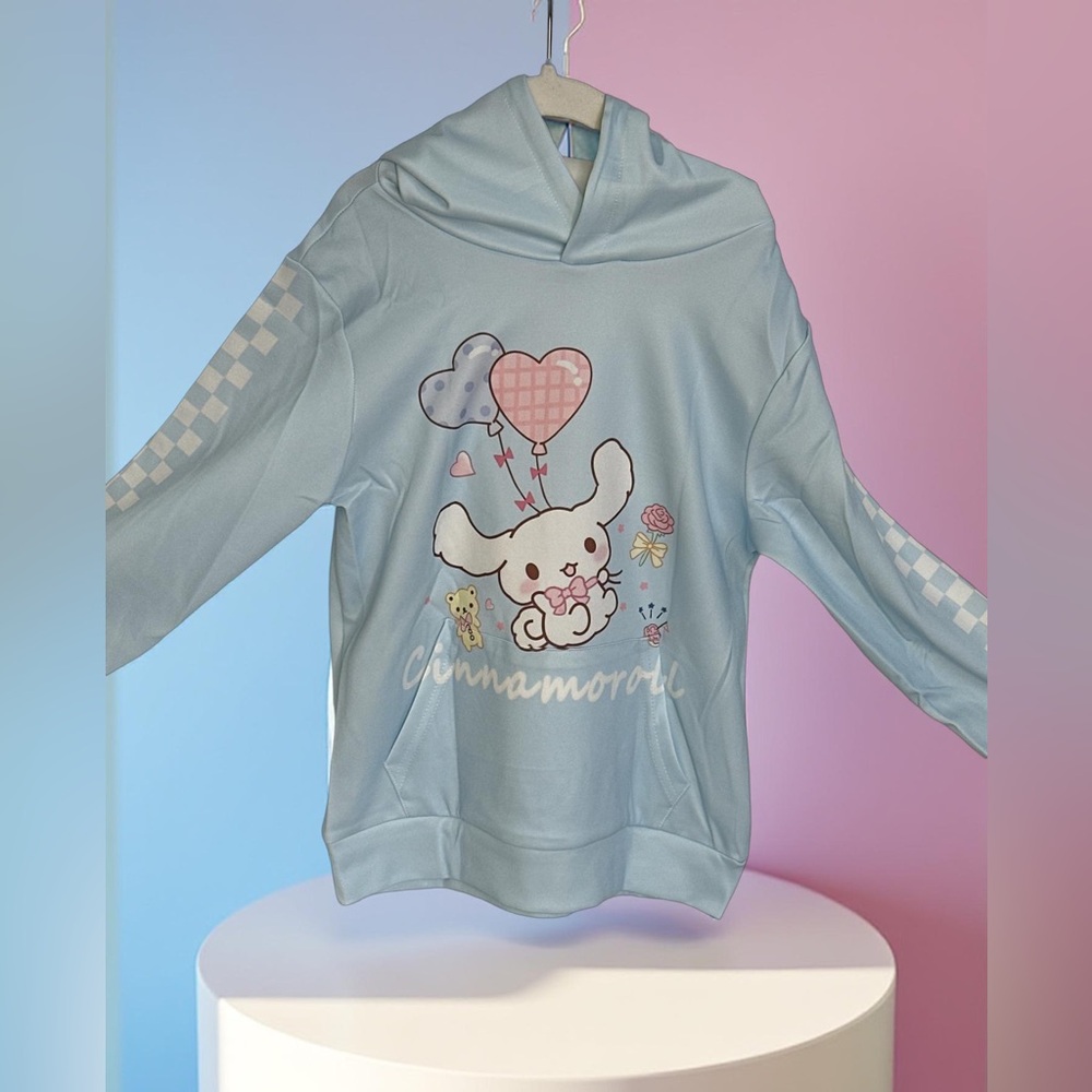 Cinnamonroll Kids Light Blue Hoodie NWOT - Picture 2 of 7
